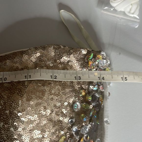 PROM Beaded sparkly beaded gown  wedding formal size 11/12 NWOT - Picture 11 of 12